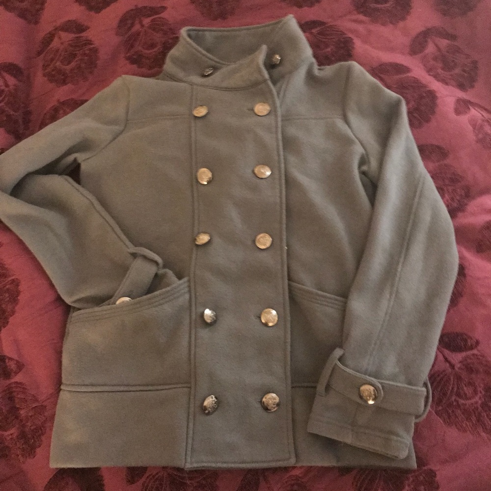 Grey Gunmetal Button-Up Jacket